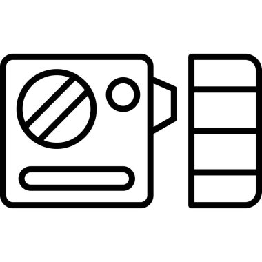 Kamera simgesi. özet çizimi