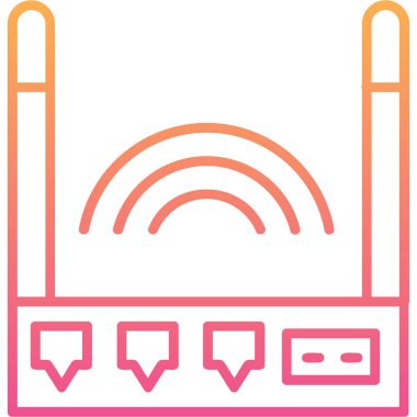 Kablosuz. Web simgesi basit illüstrasyon