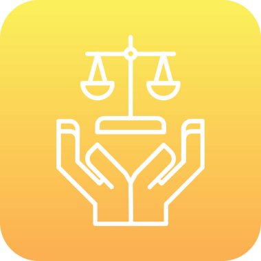 Güzel adalet hukuku vektör simgesi