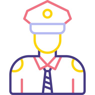 polis simgesi vektör illüstrasyonu