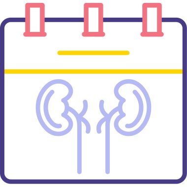 Basit vektör simgesi, akciğerlerin çizimi