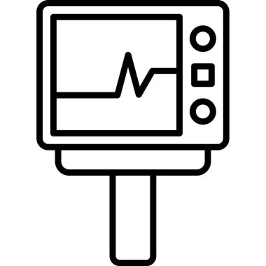 Monitör. Web simgesi basit illüstrasyon