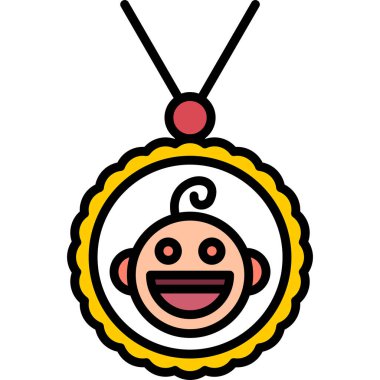 bebek oyuncağı ikon vektör illüstrasyonu