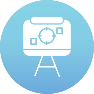 iş düz ikon vektör illüstrasyonu