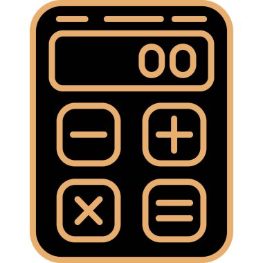 Hesap makinesi. Web simgesi basit illüstrasyon