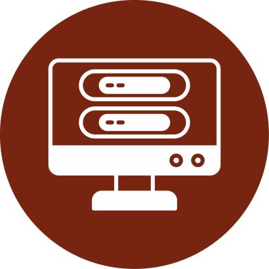 Sunucu. Web simgesi basit illüstrasyon