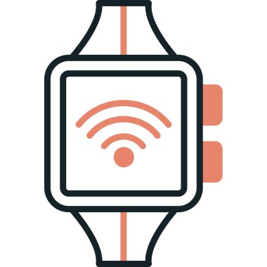 Akıllı saat simgesi. beyaz üzerinde izole edilmiş akıllı saat vektör simgesi rengi