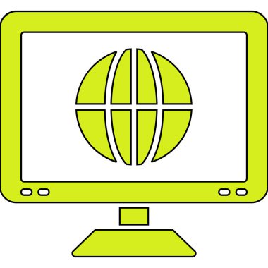 Dizüstü bilgisayar simgesi vektör çizimi