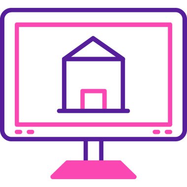 Bilgisayar simgesinin vektör illüstrasyonu