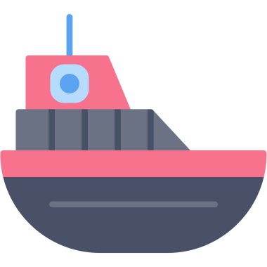 Gemi simgesi vektör illüstrasyonu