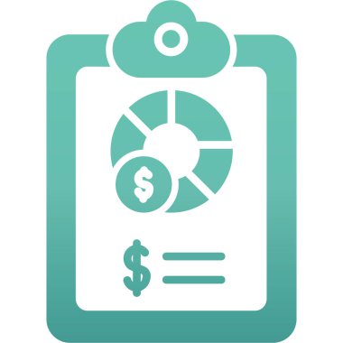 Nakit para ikonu. vektör biçimi, yuvarlak açıları, yumuşak renkleri ve beyaz arkaplanı olan çift renkli düz ikonik semboldür..