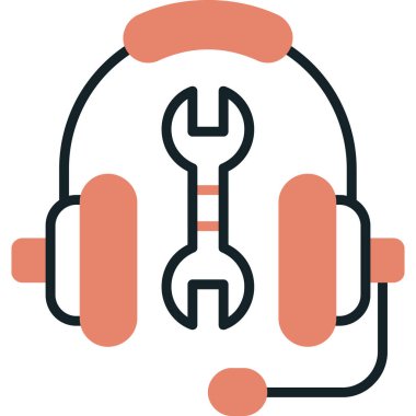 Kulaklık. Web simgesi basit illüstrasyon