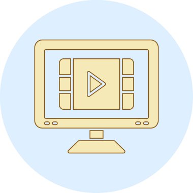 ekran vektör illüstrasyon tasarımlı bilgisayar ekranı