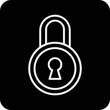 kilit simgesi, vektör illüstrasyonu