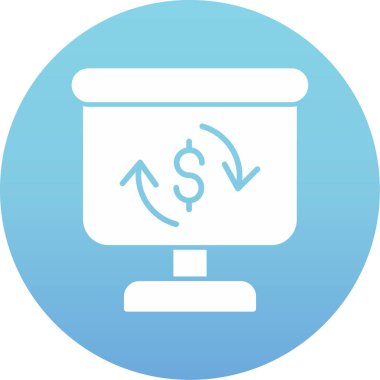 Para için. Web simgesi basit illüstrasyon