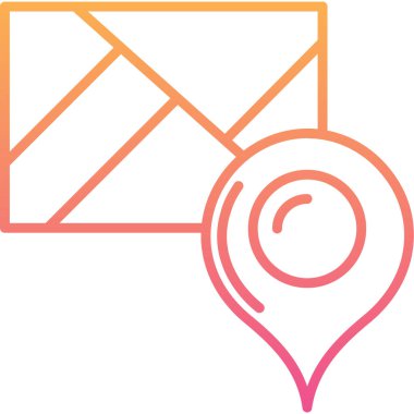 Harita iğnesi. GPS 'in basit bir illüstrasyonu