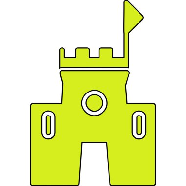 karikatür elektrik simgesinin vektör illüstrasyonu