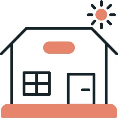 Bina. Web simgesi basit illüstrasyon