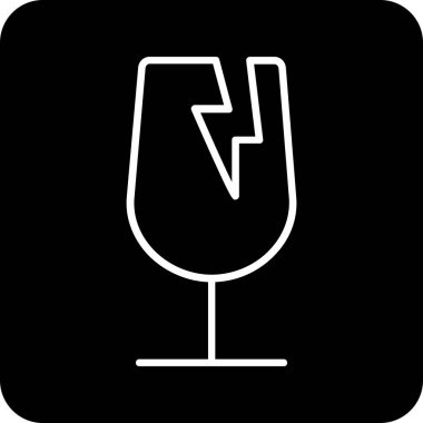 Cam simge, vektör illüstrasyonu