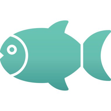 balık simgesi vektör illüstrasyonu