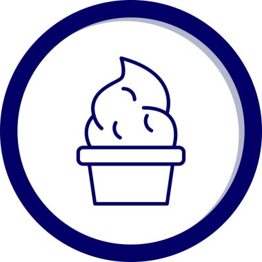 krem simge vektör çizim