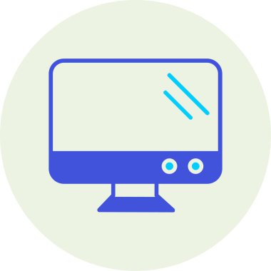 Bilgisayar modern simgesinin vektör illüstrasyonu