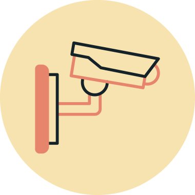 ccTV kamera simgesinin vektör illüstrasyonu