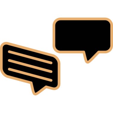 Konuşma baloncukları simgesi, basit tasarım