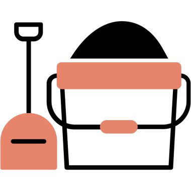 Kova. Web simgesi basit illüstrasyon