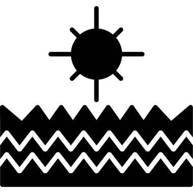 Güneş. Web simgesi basit illüstrasyon