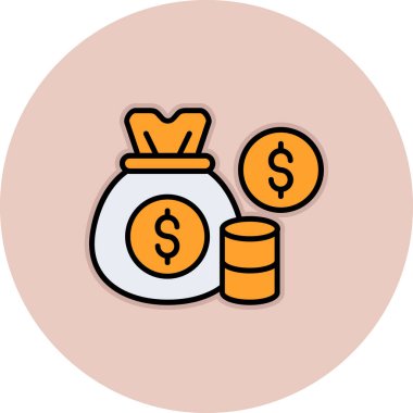 Para için. Web simgesi basit illüstrasyon