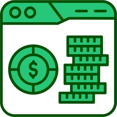 Nakit Dolar para simgesi Doldurulmuş dış hat biçimi