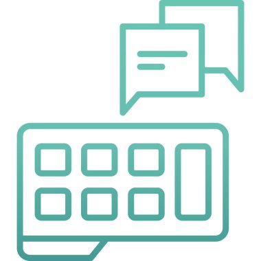 Konuş. Web simgesi basit illüstrasyon