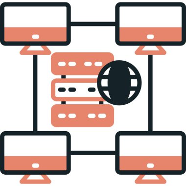 ağ bağlantısı vektör illüstrasyonu