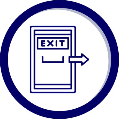 Modern çıkış simgesinin vektör illüstrasyonu