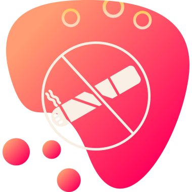 Beyaz arka planda izole edilmiş bıçak ikonlu renkli sosis. Izgara sosis ve aroma işareti. Soyut çember rastgele şekiller. vektör.