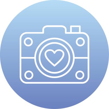 Kalp. Web simgesi basit illüstrasyon