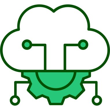 Bulut. Web simgesi basit illüstrasyon