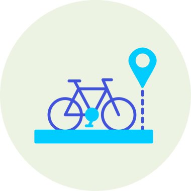 Bisiklet simgesi, vektör illüstrasyonu