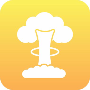 Modern b 'nin vektör illüstrasyonunda nükleer ikon eksikliği