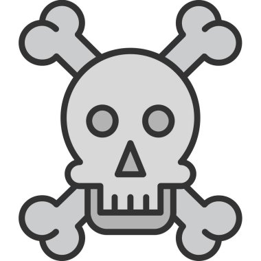 kafatası simgesi. vektör illüstrasyonu