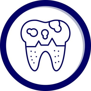 Diş bakımı. Web simgesi basit illüstrasyon