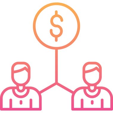 Dolar. Web simgesi vektör illüstrasyonu