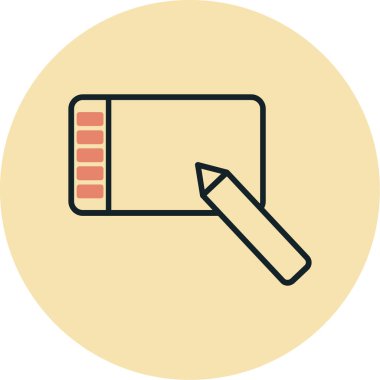 Kalem. Web simgesi basit tasarım