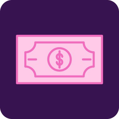 Dolar. Web simgesi basit illüstrasyon