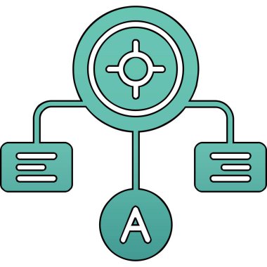 veri analiz simgesi. Web için veri analiz vektör simgesinin özet çizimi