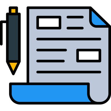 belge simgesi vektör illüstrasyonu