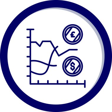 Para birimi simgesinin vektör illüstrasyonu