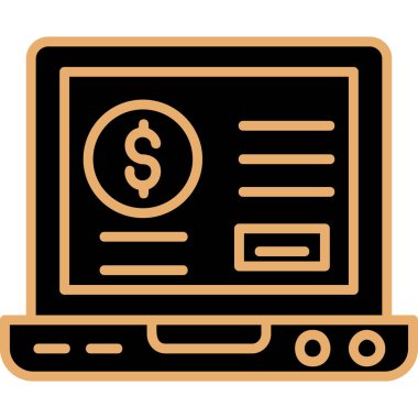 Dolar işareti vektör simgesi