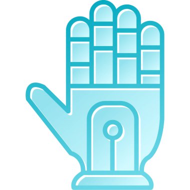 Mavi bir simgenin vektör illüstrasyonu